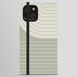 Two Tone Line Curvature XLVIII iPhone Wallet Case