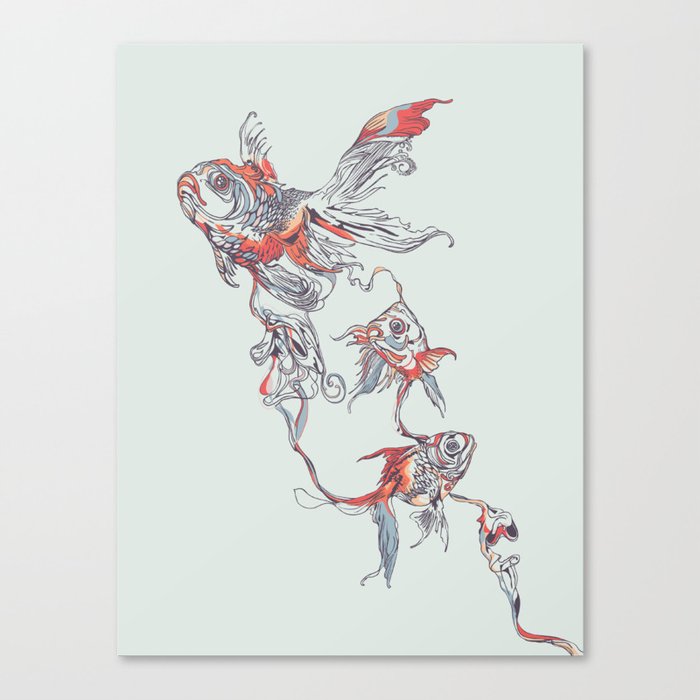 Floating in Deep Canvas Print