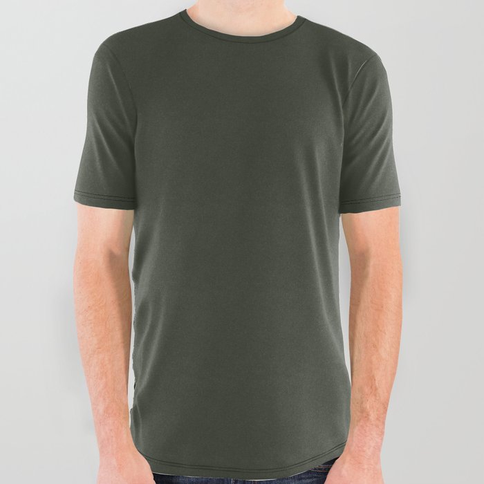 Green Silk All Over Graphic Tee