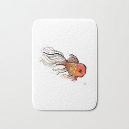 Goldfish Watercolor Print Bath Mat