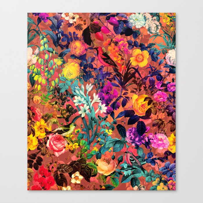 Floral and Birds II Canvas Print