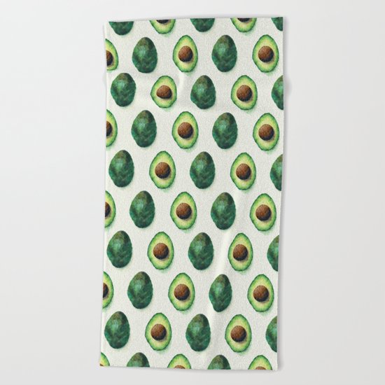Avocado Pattern Beach Towel