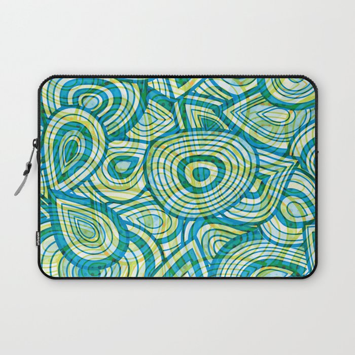 Green Blue Groove Thang Laptop Sleeve