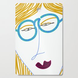 The lady with glasses Cutting Board