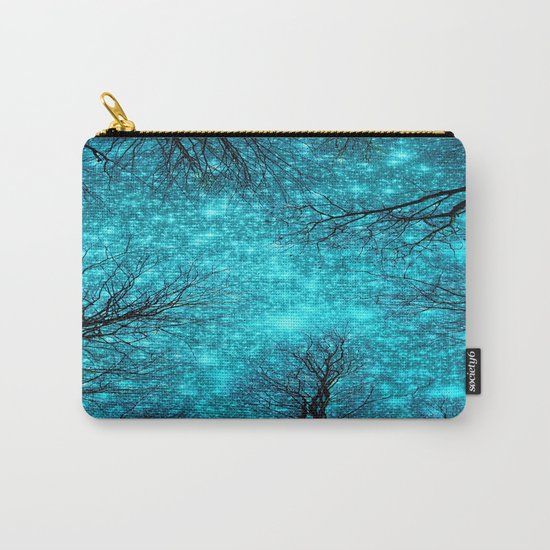 Black Trees TEAL SPACE Carry-All Pouch