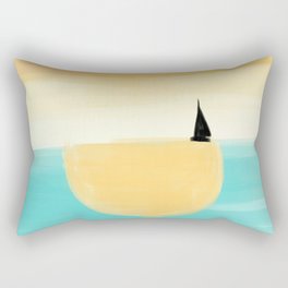 Abstract Tropical Sunset Sailboat Rectangular Pillow