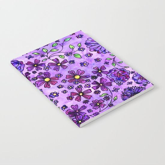 Purple Small Flowers Notebook