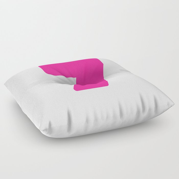 7 (Dark Pink & White Number) Floor Pillow