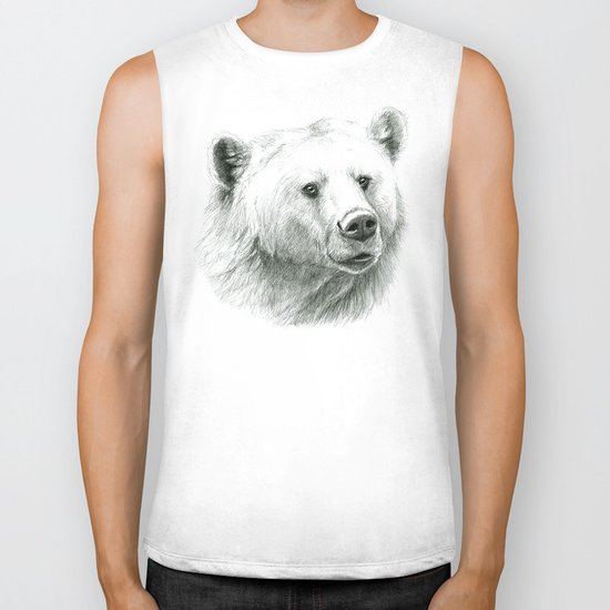 Sentimental bear Biker Tank