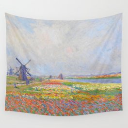 Claude Monet "Tulip Fields near The Hague" Wall Tapestry