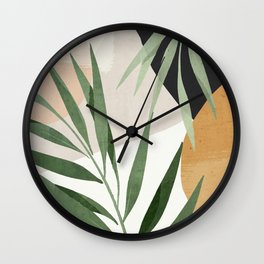 Abstract Art Tropical Leaves 72 Wall Clock | Botanical, Landscape, Line, Art, Nature, Painting, Jungle, Leaves, Plant, Thingdesign 