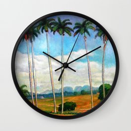 Cuban landscape Wall Clock