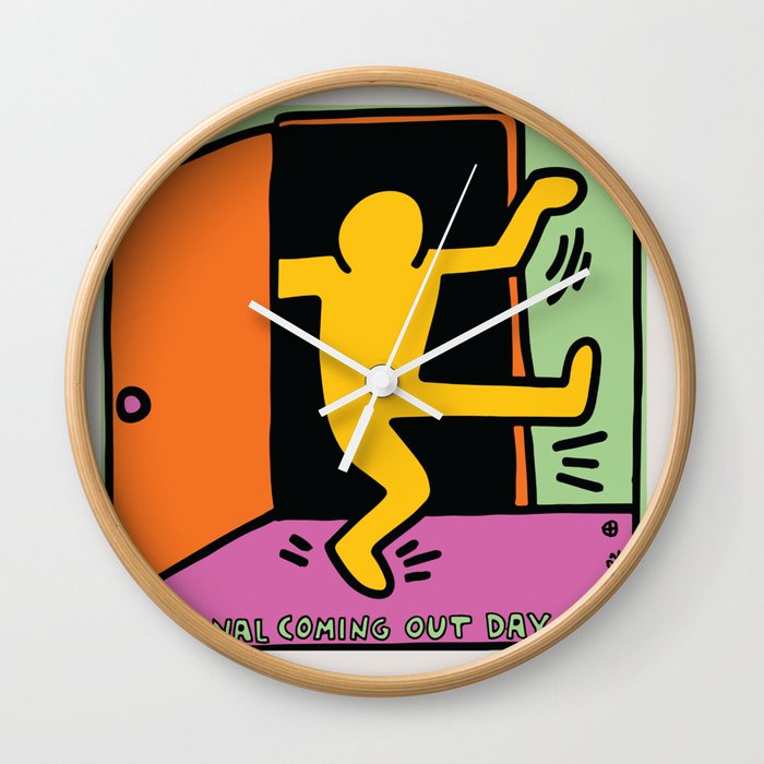 Keith Art, Exhibition Poster, Japan Vintage Print Wall Clock