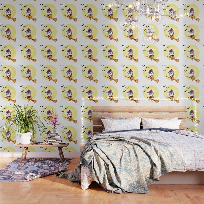 Vintage Halloween Unicorn Witch Design Wallpaper By Nik007 Society6