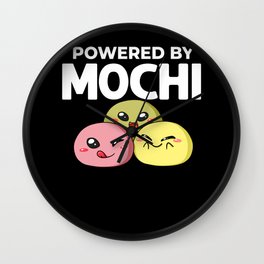 Mochi Ice Cream Donut Rice Cake Balls Wall Clock