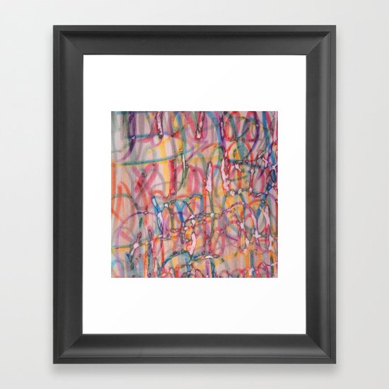 Screen Printed Text Framed Art Print