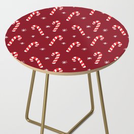 Candy Cane Pattern (red/white) Side Table