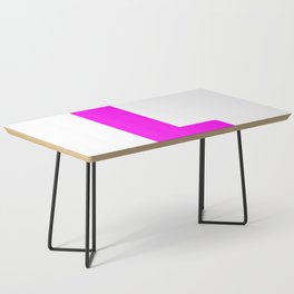 L (Magenta & White Letter) Coffee Table