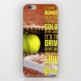 Softball - My Love For Softball Game  iPhone Skin