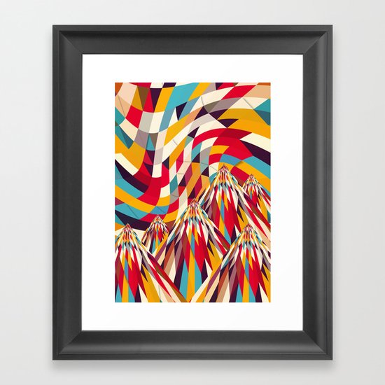 Colorful Mountains Framed Art Print