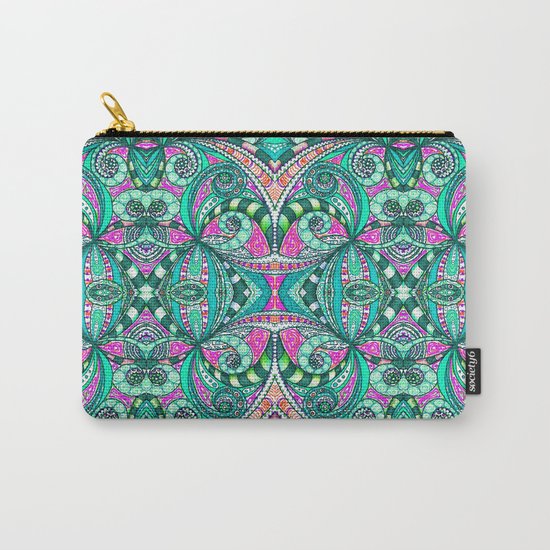 Drawing Floral Zentangle G207 Carry-All Pouch