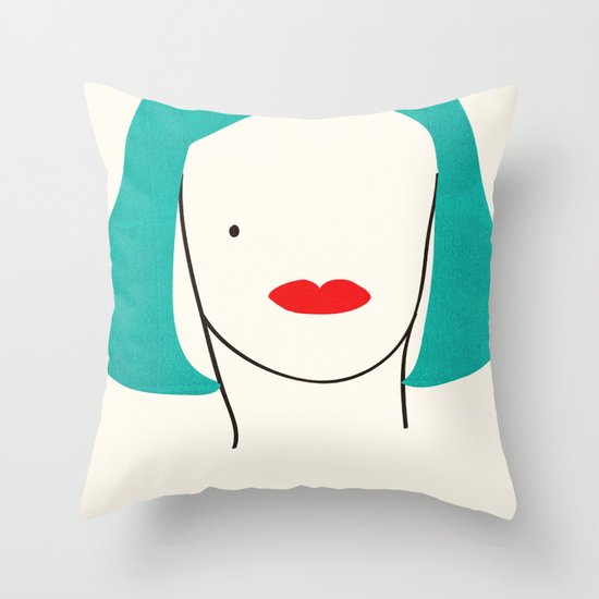 Teal Ambition Throw Pillow