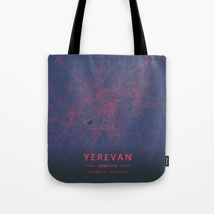 Yerevan, Armenia - Neon Tote Bag