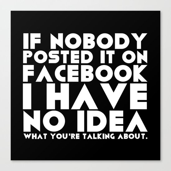 Facebook Problems Canvas Print