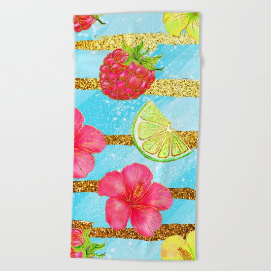 Summer Glitter #3 Beach Towel
