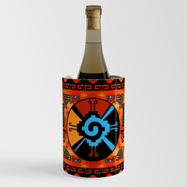 Colorful Hunab Ku Mayan symbol #6 Wine Chiller