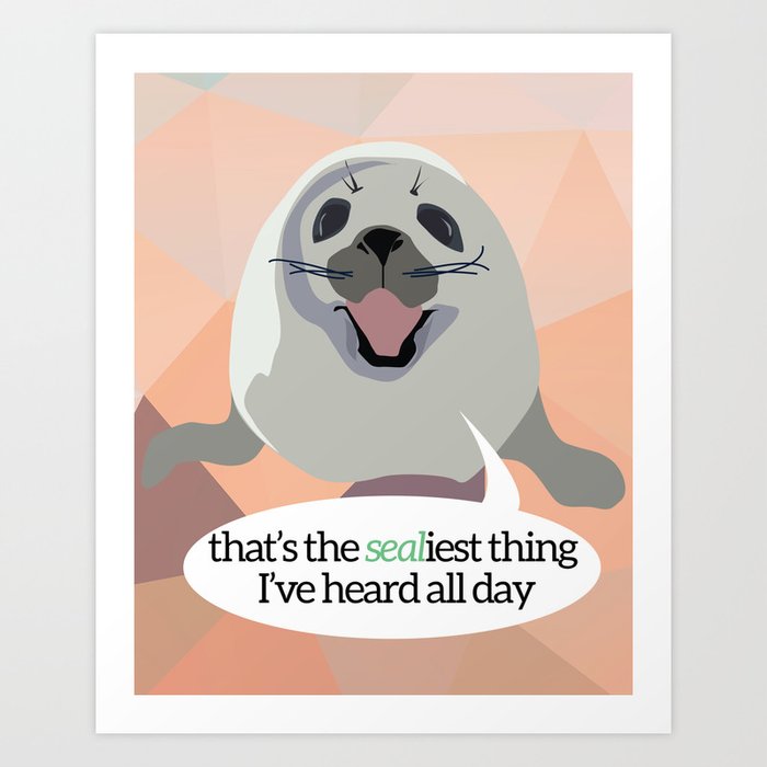 Silly Seal Art Print