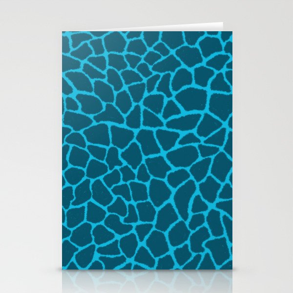 Mosaic Abstract Art Aqua Stationery Cards
