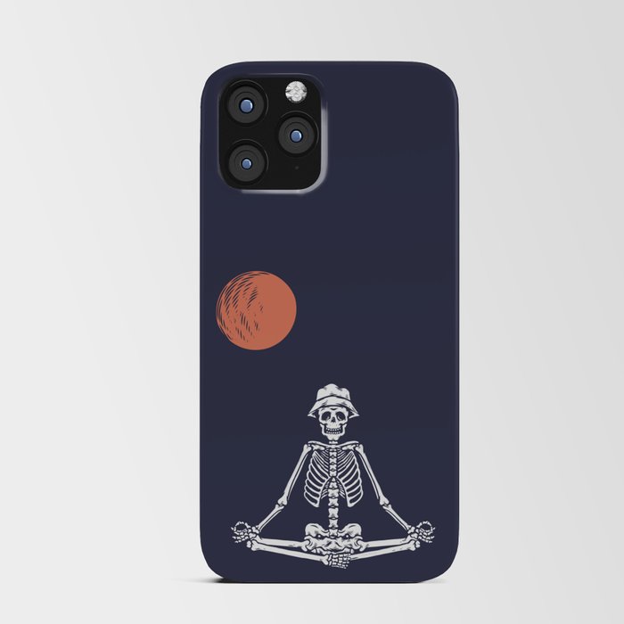 Relaxing Skeleton, hand drawing  illustration iPhone Card Case