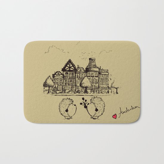 Hedgehogs in Amsterdam Bath Mat