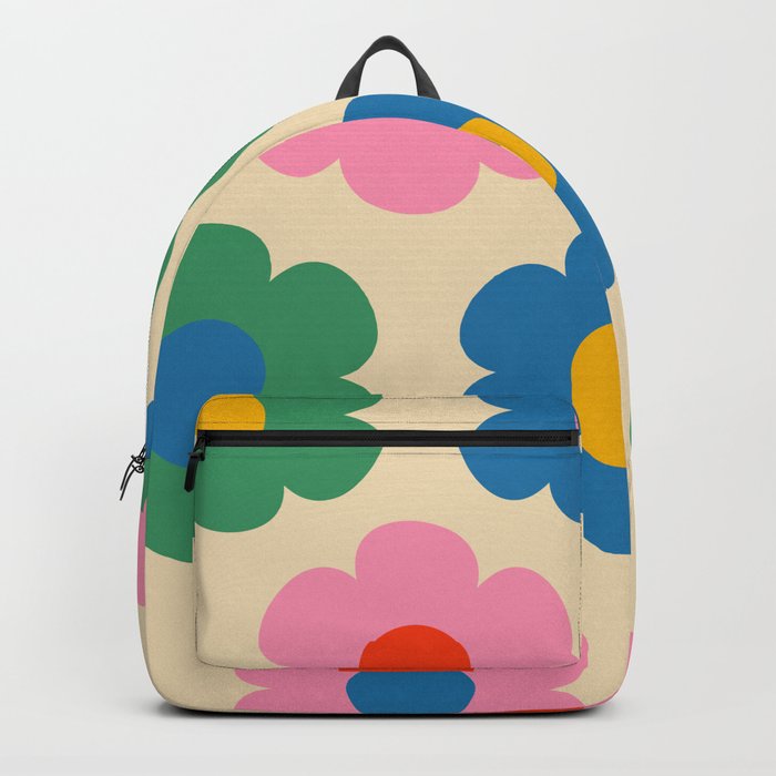 Such Cute Flowers Colorful Retro Pop Floral Pattern Backpack