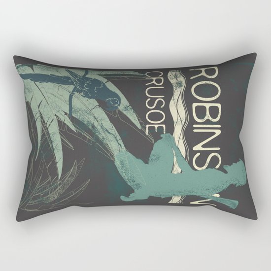 Books Collection: Robinson Crusoe Rectangular Pillow