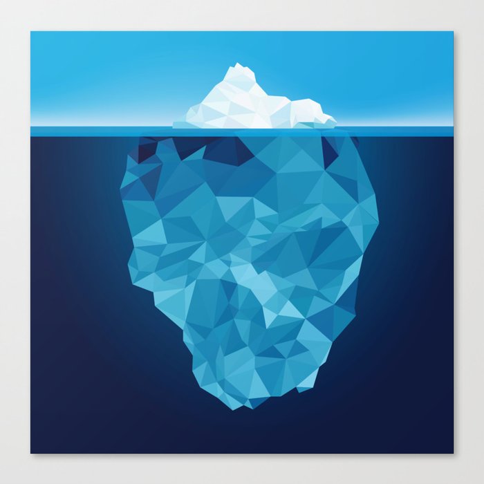 Iceberg Polygon Canvas Print