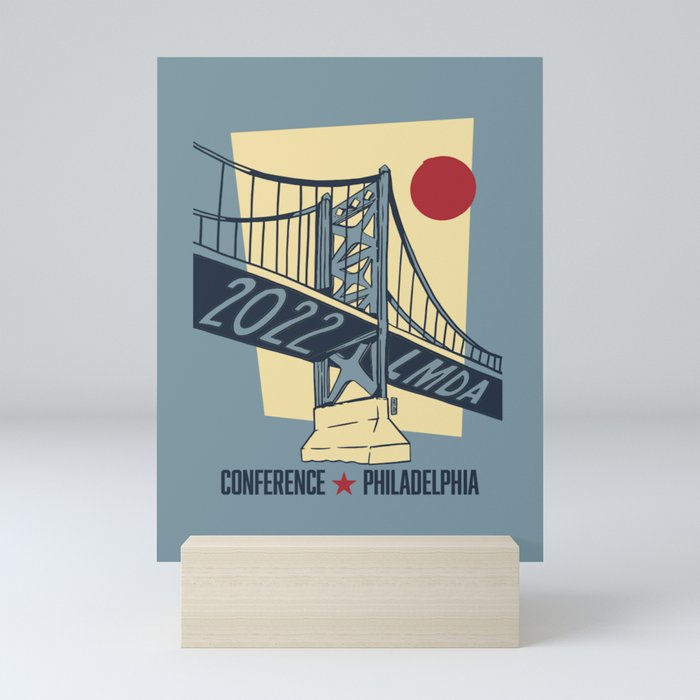 Ben Franklin Bridge Fan Art for Conference Mini Art Print