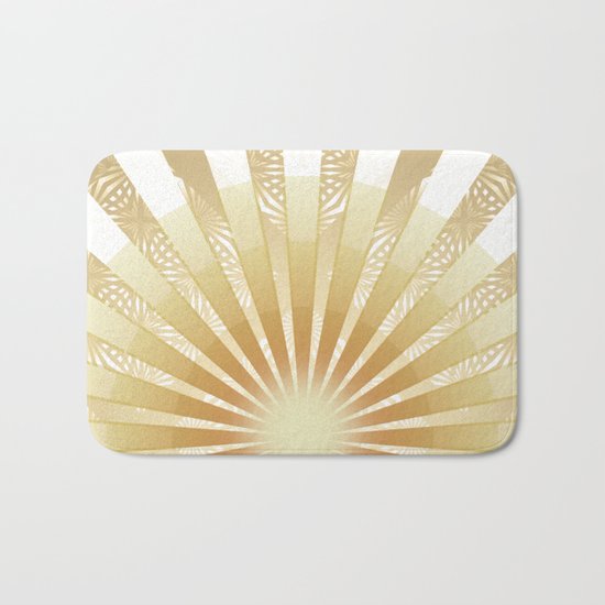 Golden Rays Mandala Bath Mat