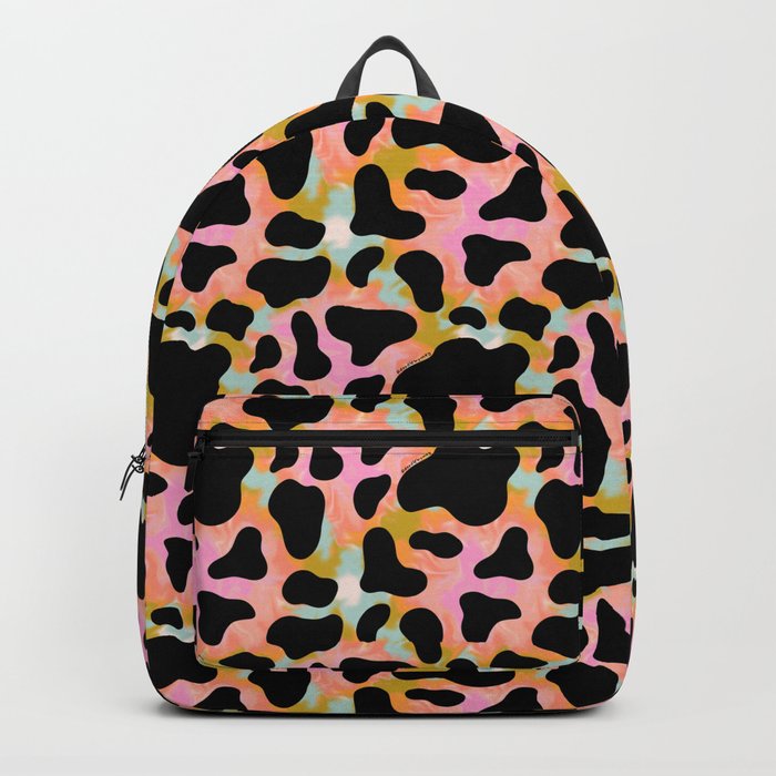 Rainbow Cow Print Backpack