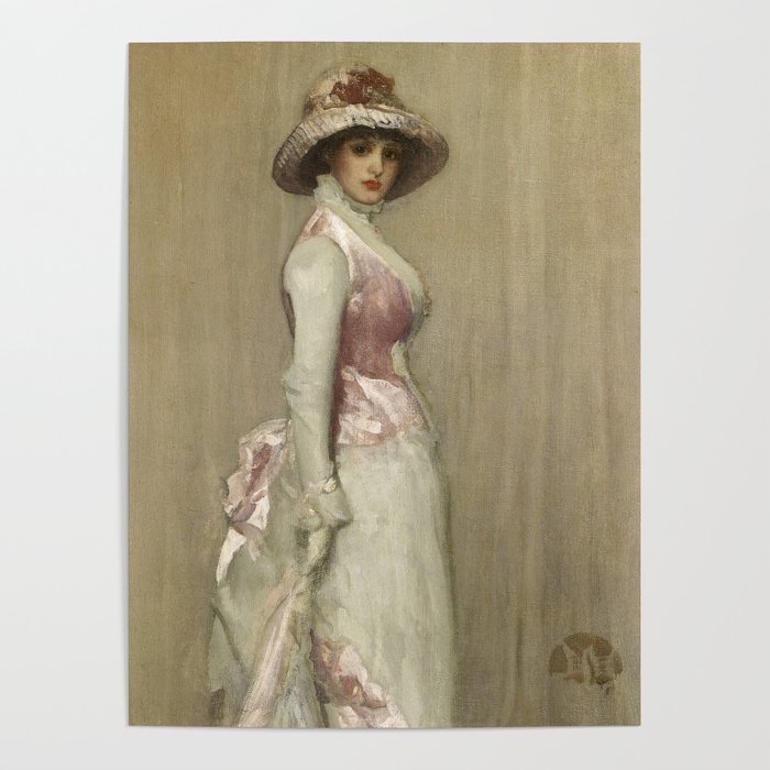 Harmony in Pink and Grey, Portrait of Lady Meux, 1881-1882 by James McNeill Whistler Poster
