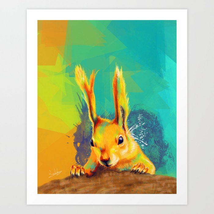 Tassel-eared Squirrel Art Print