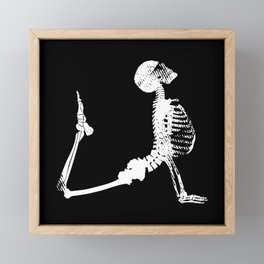 Yoga Skeleton Framed Mini Art Print