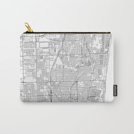 Fort Lauderdale White Map Carry-All Pouch | Pattern, Simple, America, Fort Lauderdale, Minimal, Lauderdale, Florida, Fort, Modern, Design 