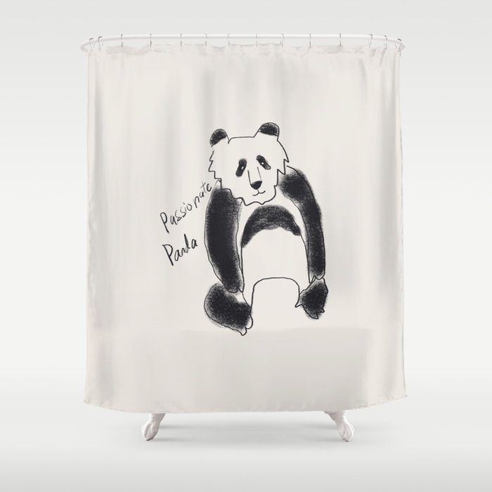 Passionate panda Shower Curtain