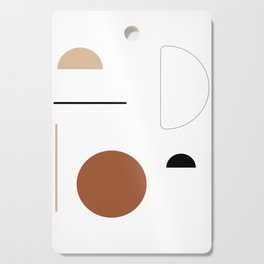 Funky Shapes Print Composition 16, Modern Art V1 Cutting Board