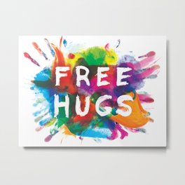 free hugs Metal Print | Graphic Design, Mixed Media, Painting, Children 