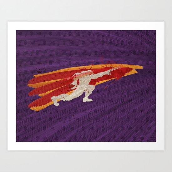 My Friend Here Is Thirsty For Blood (Homage to Vega of "Street Fighter") Art Print