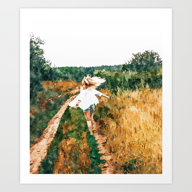 Free Spirit Painting Nature Art Print By 83oranges Society6