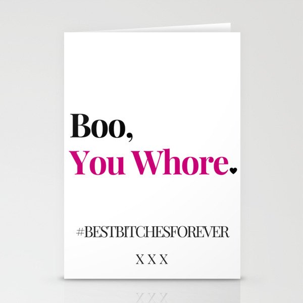 Boo, You Whore- Mean Girls Inspired Stationery Cards